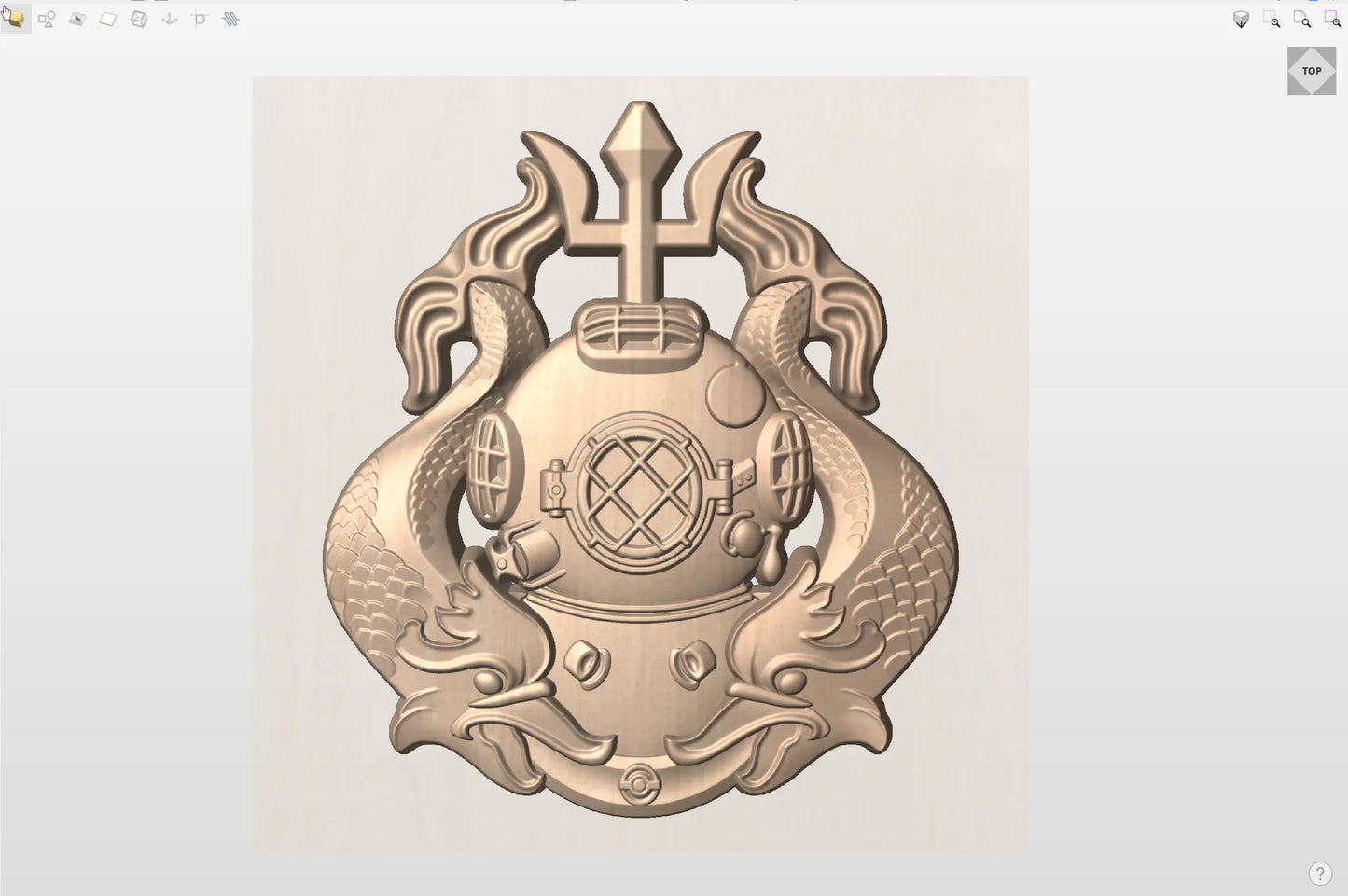 CNC File I US Military l US Army Master Diver Badge 3D Model I  RathTech Design