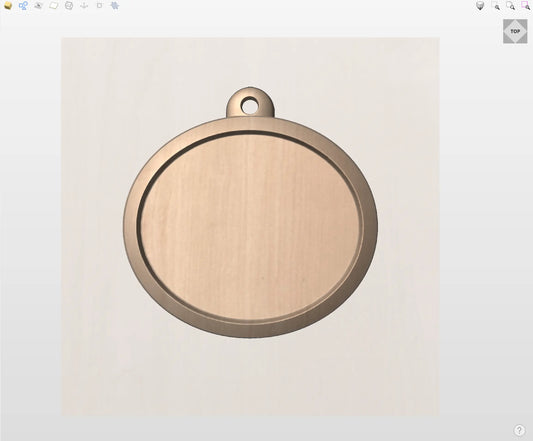 CNC File l Christmas l 4" Ornament Blank Version 2 3D Model l RathTech Design