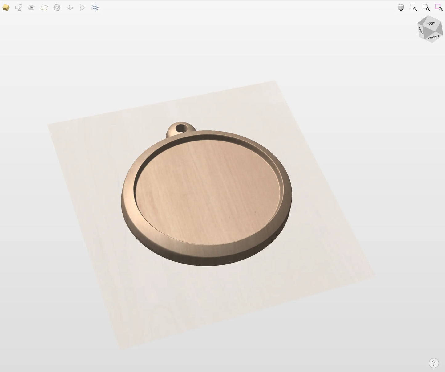 CNC File l Christmas l 4" Ornament Blank Version 2 3D Model l RathTech Design