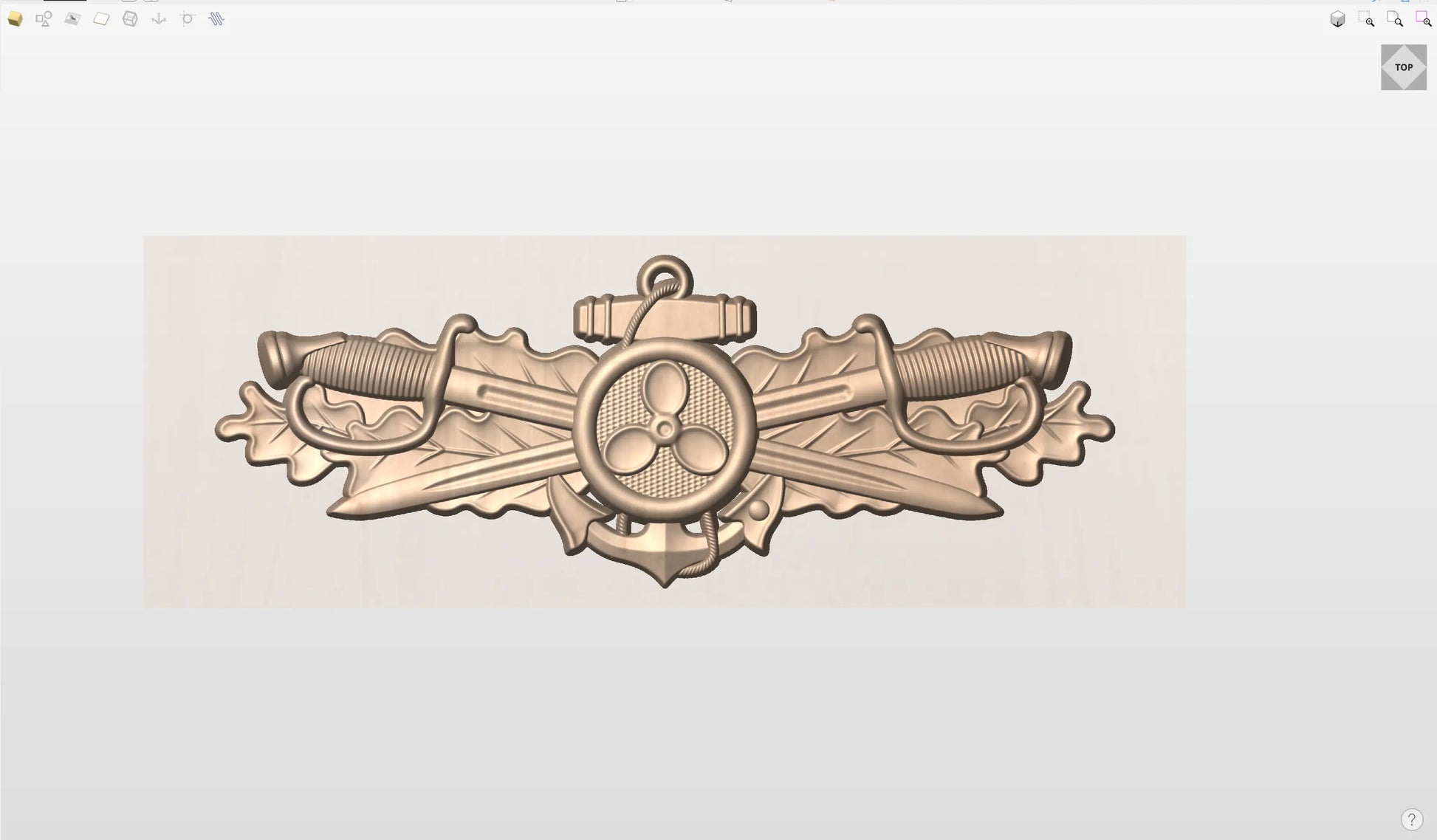 CNC File I US Military l US Navy Engineering Duty Officer Badge 3D Model I  RathTech Design My Store