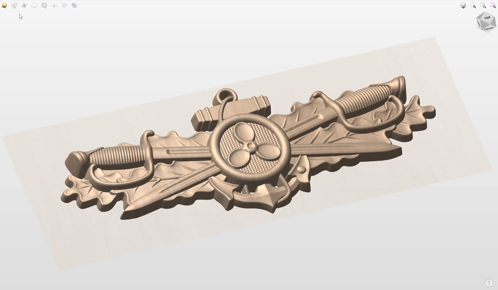 CNC File I US Military l US Navy Engineering Duty Officer Badge 3D Model I  RathTech Design My Store