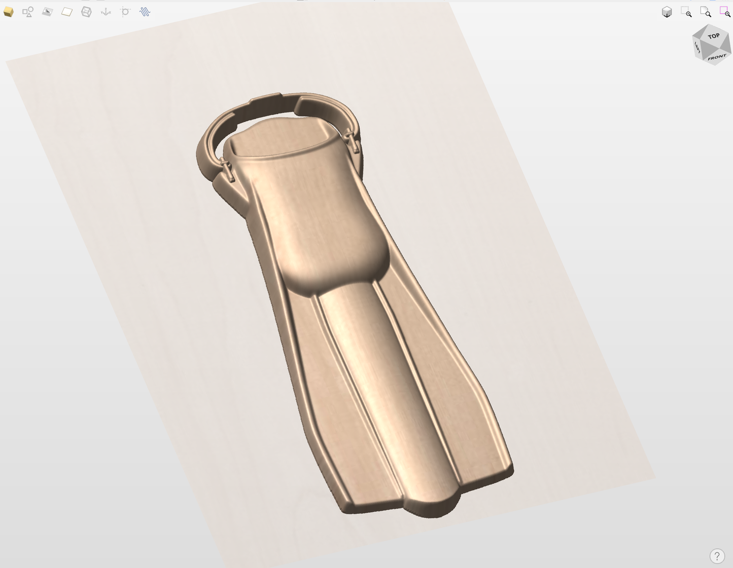 CNC File I US Air Force Diver Fin 3D Model Version 1 I  RathTech Design