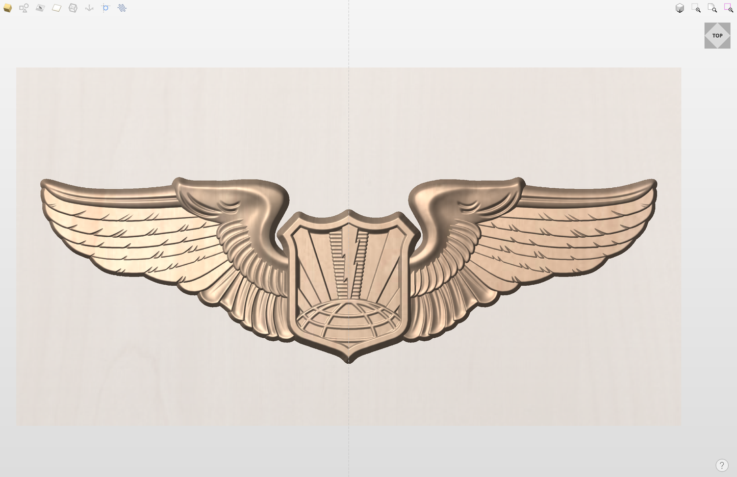 CNC File I US Air Force Basic Unmanned Remotely Piloted Aircraft Wings Insignia 3D Model I  RathTech Design