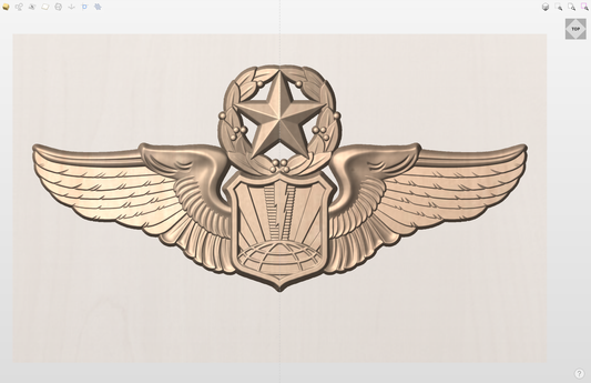 CNC File I US Air Force Master Unmanned Remotely Piloted Aircraft Wings Insignia 3D Model I  RathTech Design