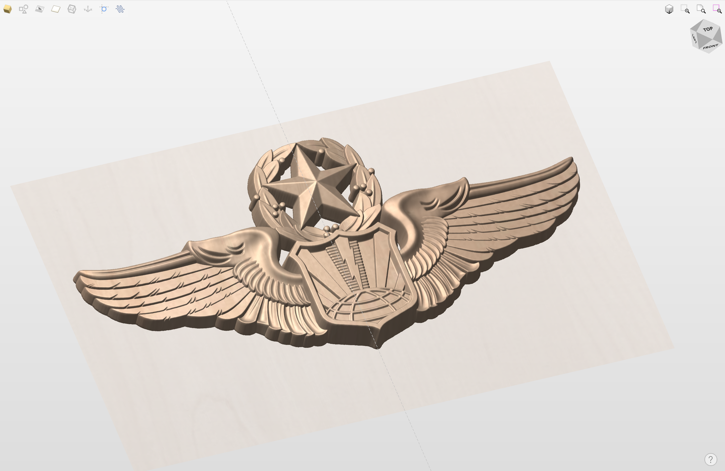 CNC File I US Air Force Master Unmanned Remotely Piloted Aircraft Wings Insignia 3D Model I  RathTech Design