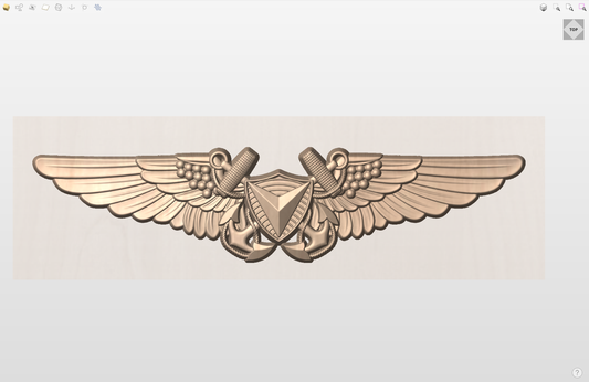 CNC File I US Navy Officer Unmanned Aircraft System Badge 3D Model I  RathTech Design