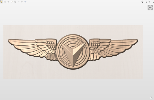 CNC File I US Navy Enlisted Unmanned Aircraft System Badge 3D Model I  RathTech Design