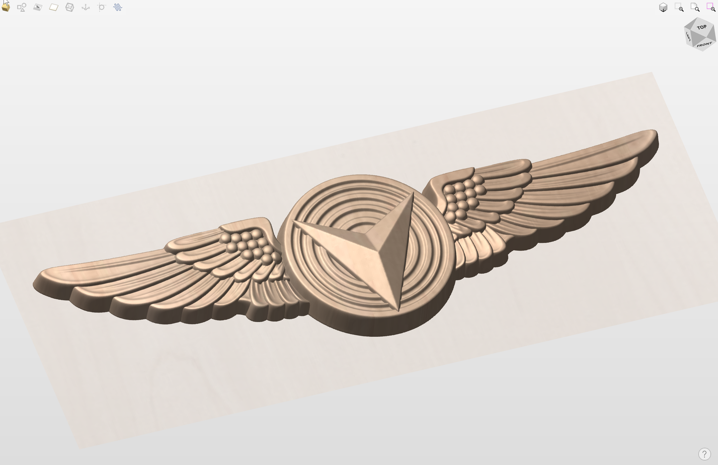 CNC File I US Navy Enlisted Unmanned Aircraft System Badge 3D Model I  RathTech Design