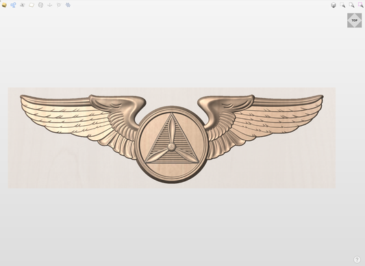 CNC File I US Civil Air Patrol Wings Insignia 3D Model I  RathTech Design