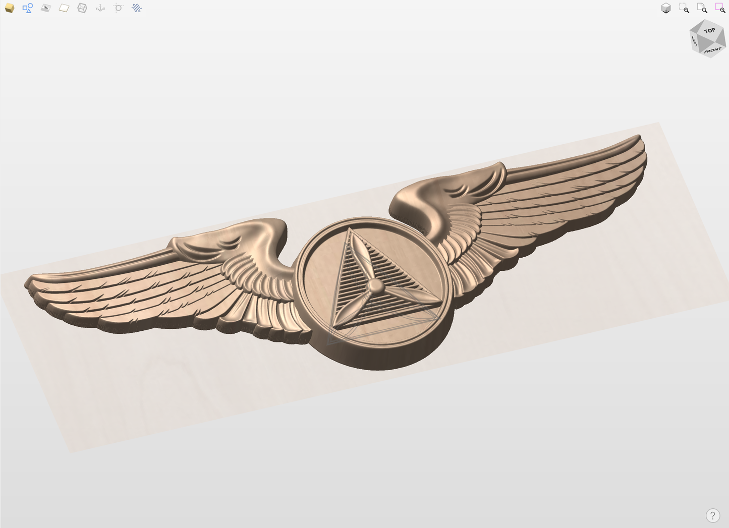 CNC File I US Civil Air Patrol Wings Insignia 3D Model I  RathTech Design