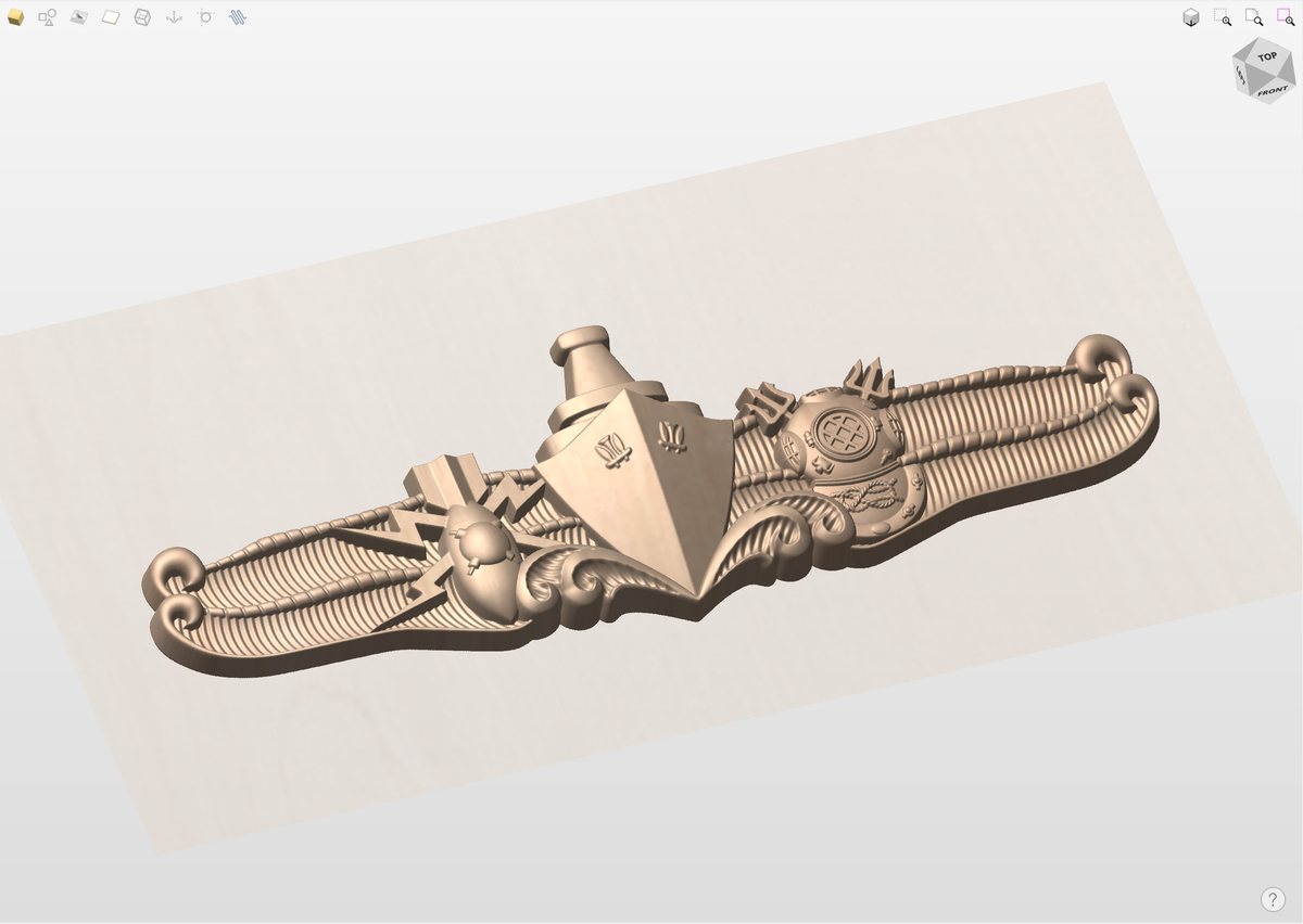 CNC File I  US Navy Special Operations Warfare Badge 3D Model I  RathTech Design